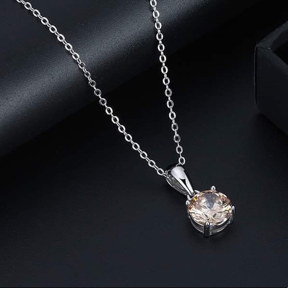 S925 November (topaz) birthstone necklace